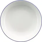image of International Tableware TB-110-CB - 40 oz 1‑1/4 qt Pasta Bowl, 10" White with Blue Porcelain, 1 Dozen