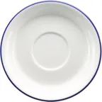 image of International Tableware TB-2-CB – Round 6‑1/8" Porcelain Saucer, White with Blue Underglaze - 1 Dozen