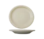 image of International Tableware VA-8 9" Round China Plate, Narrow Rim, Ceramic, American White, 1 Dozen