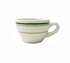 image of International Tableware VE-37 White Ceramic 8 oz Cup, Microwave Safe - 1 Dozen