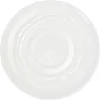 image of International Tableware WA-2 Saucer, 6" Porcelain, White Wave™ Finish, Fits WA-23 Cup - 1 Dozen