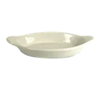 image of International Tableware WRO-15-AW - Oval Rarebit Dish, 15 oz Stoneware, White, Oven Safe - 1 Dozen