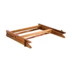 image of APS Germany APS 00958 - 2-Tier Folding Serving Stand, 14" 1/2" L x 10 1/2" W x 13 1/2" H, Natural Wood Base - 1/Case