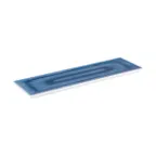 image of APS Germany APS 84673 - Rectangular 20" x 6-1/2" x ⅞" Blue Ocean Melamine Tray, Stackable - 6/Case