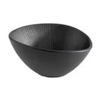 image of APS Germany APS 85093 - Black Melamine Bowl, 16.9 oz 0.5 qt, 7.5"L x 6.5"W x 3.5"H - 6/Case