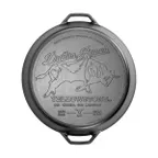 image of Lodge L17SKYW Skillet, 17" Dia x 2-5/8" H, Dual-Handle Cast Iron, Induction-Ready Oven Safe, USA