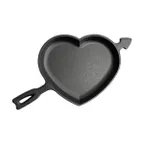 image of Lodge LHRTSK Skillet - Heart-Shaped, 13-2/7" W x 1-2/7" H, Single Handle, Induction Ready, Cast Iron