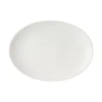 image of Mikasa 5292229 Bistro Blanc China Platter, 14"W Oval, Porcelain, Dishwasher Safe