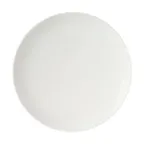 image of Mikasa 5292243 Bistro Blanc China Plate, 10" Dia, Coupe Rim, Vitrified Porcelain