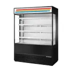 image of True TOAM-60GS-HC~TSL01 60" Vertical Open Air Merchandiser in Black, Self-Contained, 4 Shelves