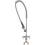 image of AllPoints 1071119 Pre‑Rinse Faucet 40" H 2‑1/4" Shank 1.6 gpm Chrome Brass Lead‑Free 4" Deck‑Mount