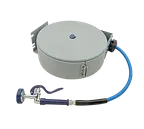 image of AllPoints 1101001 Hose Reel, 30' Steel, 3/8" NPT Inlet, 14-1/4" Reel Dia., T&S Brass Valve