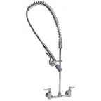 image of AllPoints 1101197 Pre‑Rinse Wall‑Mount Faucet, Low‑Flow 0.65 gpm, Chrome‑Plated Brass, Lead‑Free
