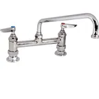 image of AllPoints 1101216 Wall Mount Faucet – 8" Centers, 10" Spout, Chrome‑Plated Brass, Lead‑Free, 1/2" NPT