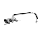 image of AllPoints 1121064 Wall Mount Faucet – 4" Centers, 12" Swing Spout, Steel, Lead‑Free, 1/2" NPS Inlet