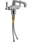 image of AllPoints 1171417 Mop Sink Faucet, 4" Swivel Spout, 2.2 GPM, Brass, Includes 12" Supply Lines