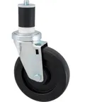 image of AllPoints 1201134 Stem Caster, 5" Size, Fits 1-5/8" OD Tubing, 325 lb Capacity, Poly Wheel, No Brake