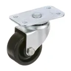 image of AllPoints 1961050 Swivel Plate Caster, 2" Diameter Black Polyolefin, 90-199 lb Capacity, Part