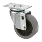 image of AllPoints 262362 - Swivel Caster, 3" Dia, 1-1/4" Mount, Black Rubber Wheel, 90-199 lbs, Ball Bearing