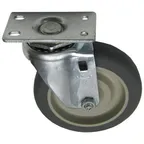 image of AllPoints 262368 Swivel Plate Caster, 4" Diameter Wheel with Polyurethane Tire, 200‑250 lb, No Brake