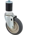 image of AllPoints 262392 Swivel Caster, 4" Dia, 15/16" Stem, Polyurethane Wheel, 200‑249 lb, 1‑5/8" OD Tubing