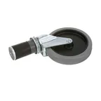 image of AllPoints 262394 Swivel Caster, 5" PU Wheel, 15/16" Stem, 500‑699 lb Capacity, 1‑5/8" OD Tubing, No Brake
