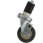 image of AllPoints 262400 - Stem Caster, 3.5" Black Rubber Wheel, 300‑399 lb, Fits 1‑1/4" Pipe, No Brake