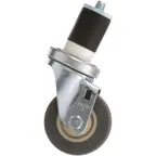 image of AllPoints 262404 Stem Caster, 3.5" Rubber Wheel, 300‑399 lb Capacity, Fits 1‑5/8" Tubing, No Brake