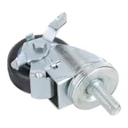 image of AllPoints 265751 Swivel Stem Caster, 3" Diameter, Polyurethane Wheel, 250‑299 lb Load, With Brake