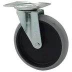 image of AllPoints 35115 Swivel Plate Caster, 5" Diameter, Polyurethane Wheel, 250‑299 lb Load, No Brake