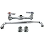 image of AllPoints 561549 Wall-Mount Faucet, 14" Spout, Brass, Lead-Free, 1/2" NPT Inlet/Outlet, Swivel