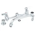 image of AllPoints 561554 Wall Mount Faucet, 8" Spout, 8-9" Swivel, Brass, Lead-Free, 1/2" NPT Inlet/Outlet