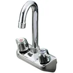 image of AllPoints 561561 Wall Mount Faucet, 4" Centers, 6" Gooseneck Spout, Low Lead, 1/2" MPT