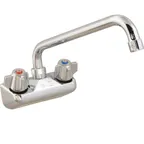 image of AllPoints 561588 Wall‑Mount Faucet – 4" Centers, 10" Spout, Chrome‑Plated Brass, Lead‑Free, 3/4" Shank