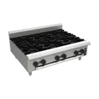 image of Venancio USA PHP36G-CT 36"  Countertop Gas Hotplate with (6) Burners, Manual Control, 168.000 BTU - Open box
