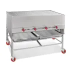 image of American Range AR-CCB-6027 60" x 27" Gas Horizontal Chicken Broiler w/ (5) Burners, 200.000 BTU