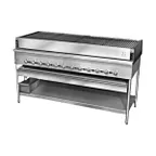 image of Jade JCB-72 72" Floor Model Gas Chicken Broiler w/ (12) Burners, 180.000 BTU