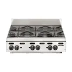 image of Vulcan VHP636 36" Countertop Gas Hotplate with (6) Burners, Infinite Controls, 180.000 BTU