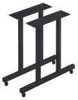 image of FLAT Tech CT7211 Steel ATT30 EQ Dining Height Table Base, 30" Pedestal, Supports 44x84" Table Tops