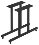 image of FLAT Tech CT7212 ATT30 EQ Dining Height Table Base, 36" Pedestal, Steel Structure, Hydraulic Stabilization