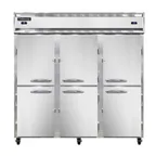 image of Continental Refrigerator 3RRFNSAHD 78" 3-Section Reach-In Refrigerator Freezer Combo w/ 6 Half Solid Doors
