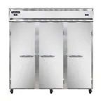 image of Continental Refrigerator 3RRFN 78" 3-Section Reach-In Refrigerator Freezer Combo w/ 3 Solid Doors