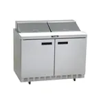 image of Delfield 4448NP-12 48" Two Section Refrigerated Sandwich / Salad Prep Table w/ 2 Doors, 12 Pans