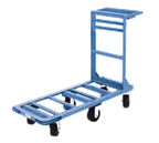 image of Winholt 550HD 18x51 Utility Platform Truck, 700 lbs, Steel Frame, Blue, Rubber Wheels