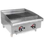 image of Star 6124RCBF 24" Countertop Gas Radiant Charbroiler w/ (2) Burners, 70.000 BTU