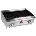 image of Star 6136RCBF Star-Max® 36" Countertop Gas Radiant Charbroiler with (3) Burners, 120.000 BTU