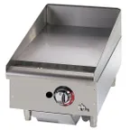 image of Star 615TF 15" Countertop Thermostatic Gas Griddle, 1" Steel Plate, 28.300 BTU