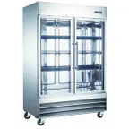 image of Adcraft USRF-2D-G 54" Two Glass Door Reach-In Refrigerator, 48 cu. ft. - Open box