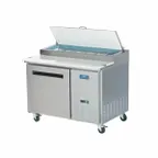 image of Arctic Air APP48R 47" 1-Door Refrigerated Pizza Prep Table, Six 1/3 Size Pans - Open box