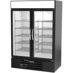 image of Beverage Air MMR49HC-1-B 52" Two Section Merchandiser Refrigerator with Glass Door, 46.15 cu. ft. - Open Box